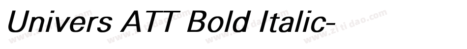 Univers ATT Bold Italic字体转换